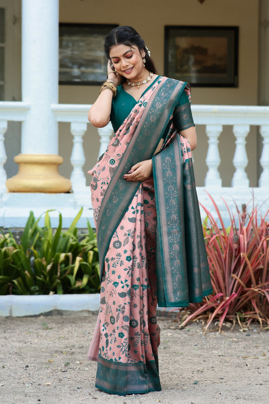 Woven Banarasi Silk Blend Saree