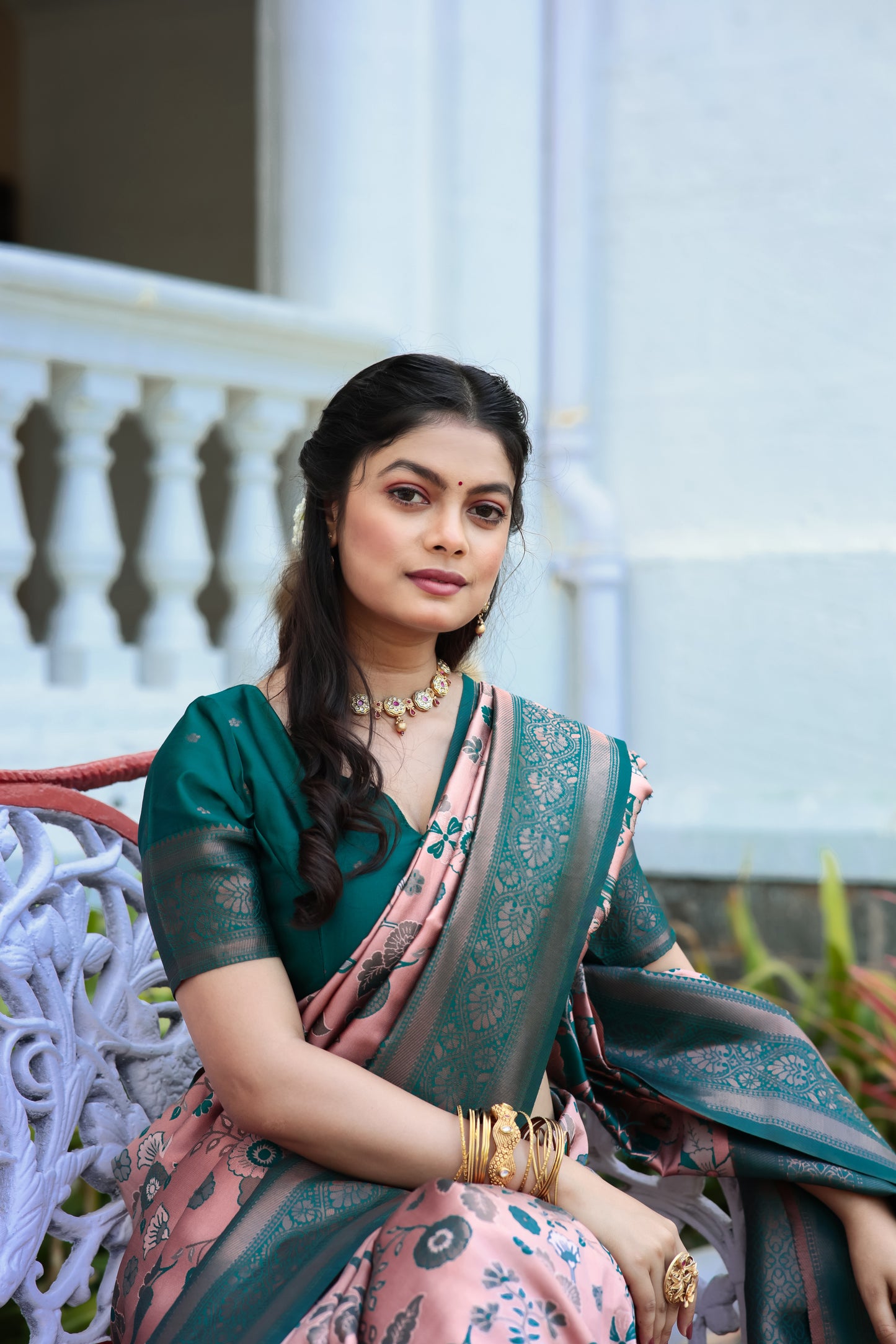 Woven Banarasi Silk Blend Saree