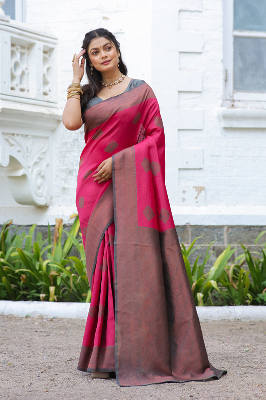 Woven Banarasi Silk Blend Saree