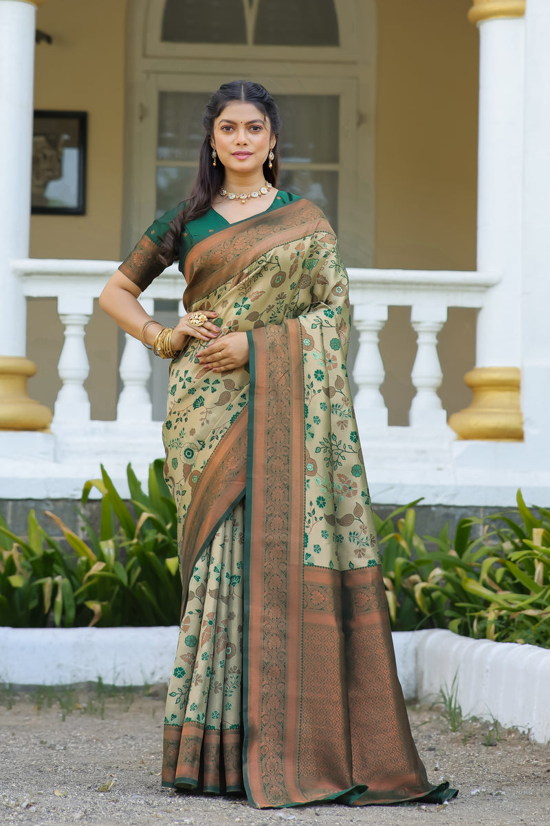 Woven Banarasi Silk Blend Saree