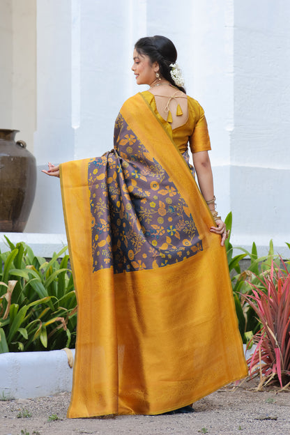 Woven Banarasi Silk Blend Saree
