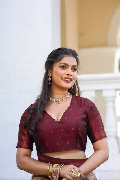 Woven Banarasi Silk Blend Saree