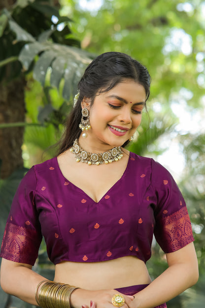 Woven Banarasi Silk Blend Saree