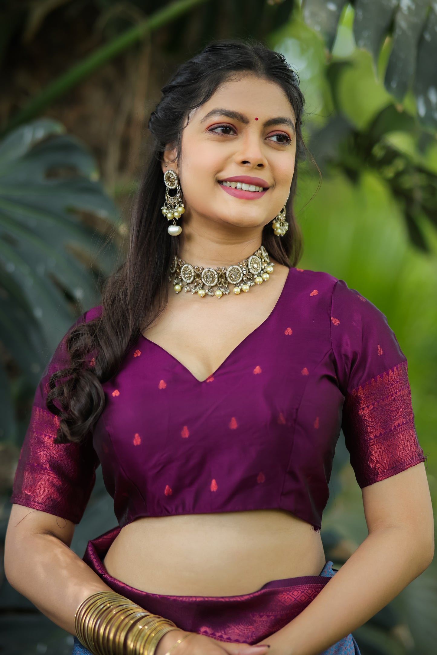 Woven Banarasi Silk Blend Saree