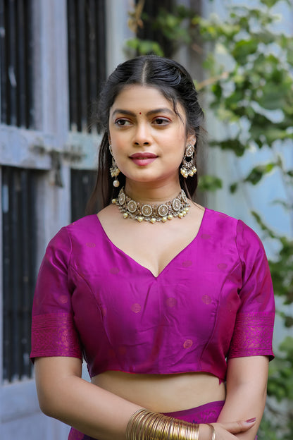 Woven Banarasi Silk Blend Saree