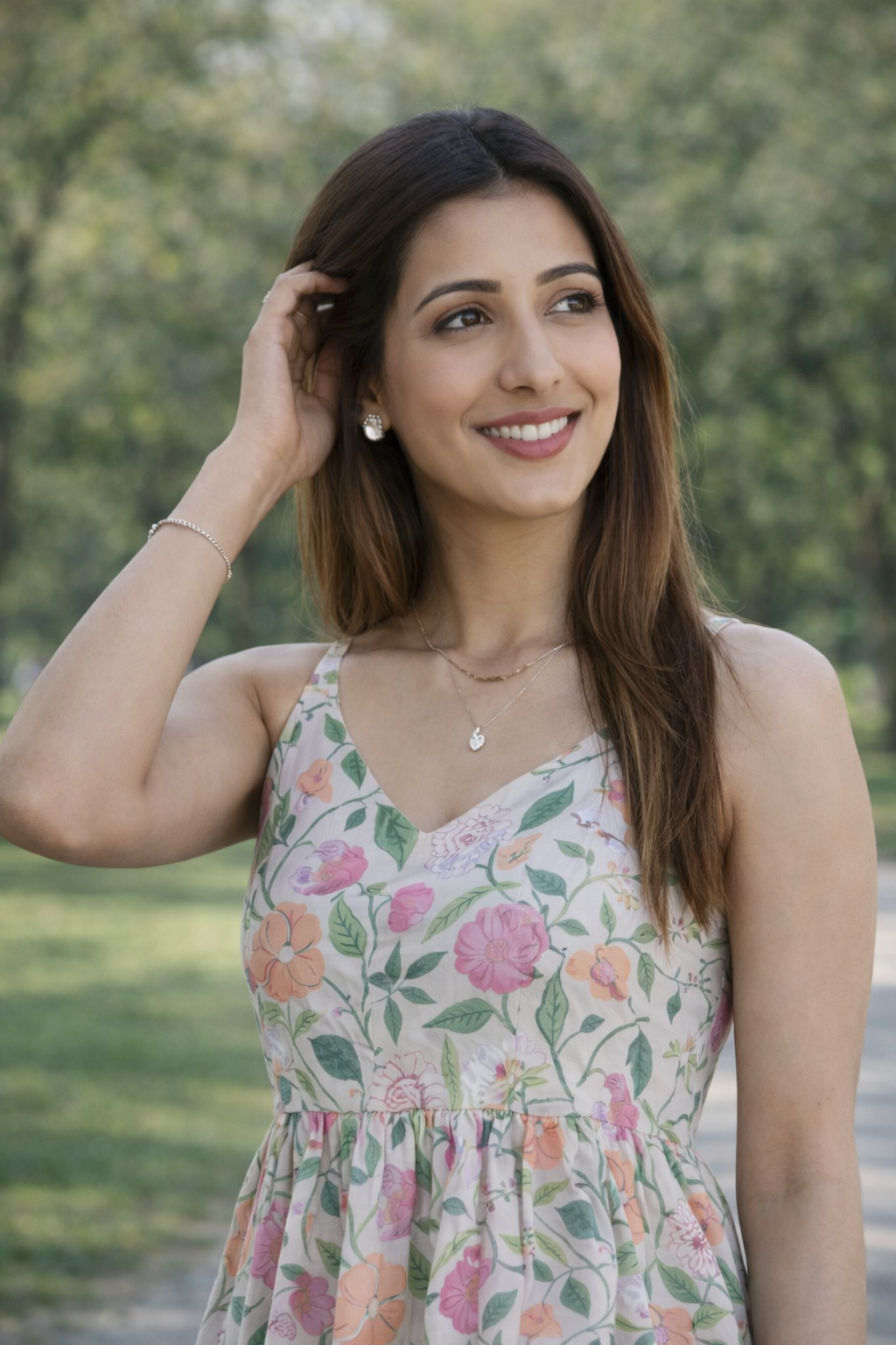 Summer Meadow Cotton Peplum Top