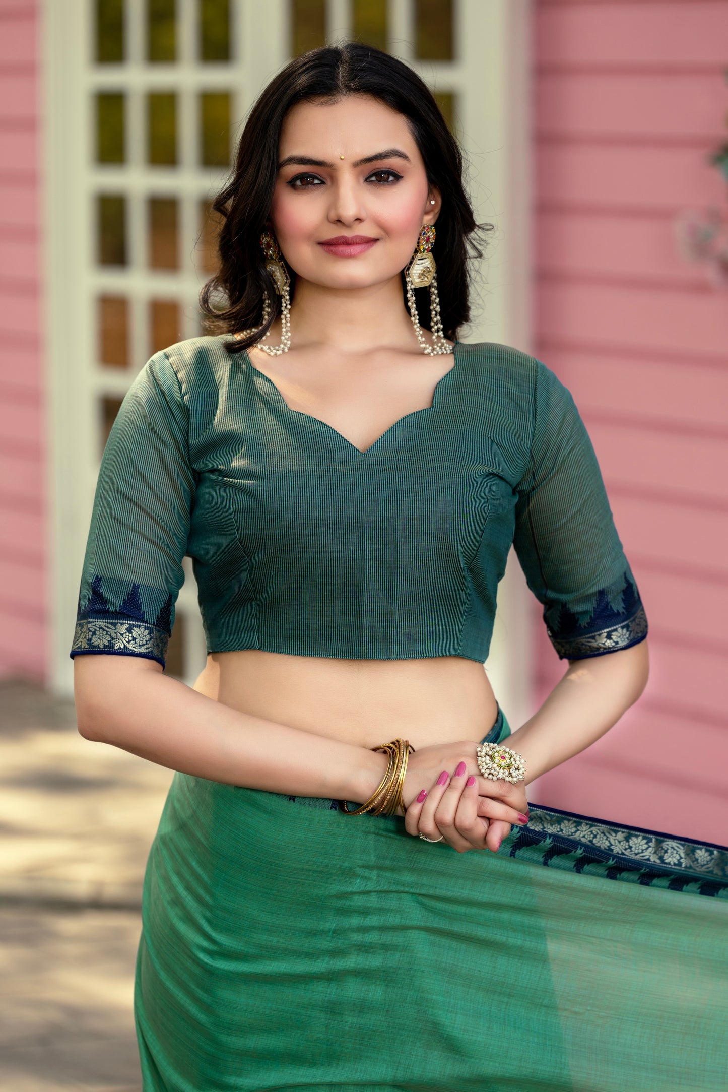 Pure Cotton Daily Wear / Uniform Sare