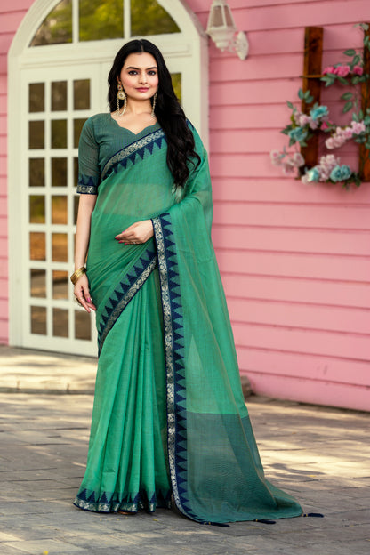 Pure Cotton Daily Wear / Uniform Sare