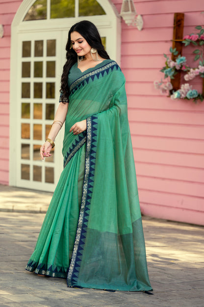 Pure Cotton Daily Wear / Uniform Sare