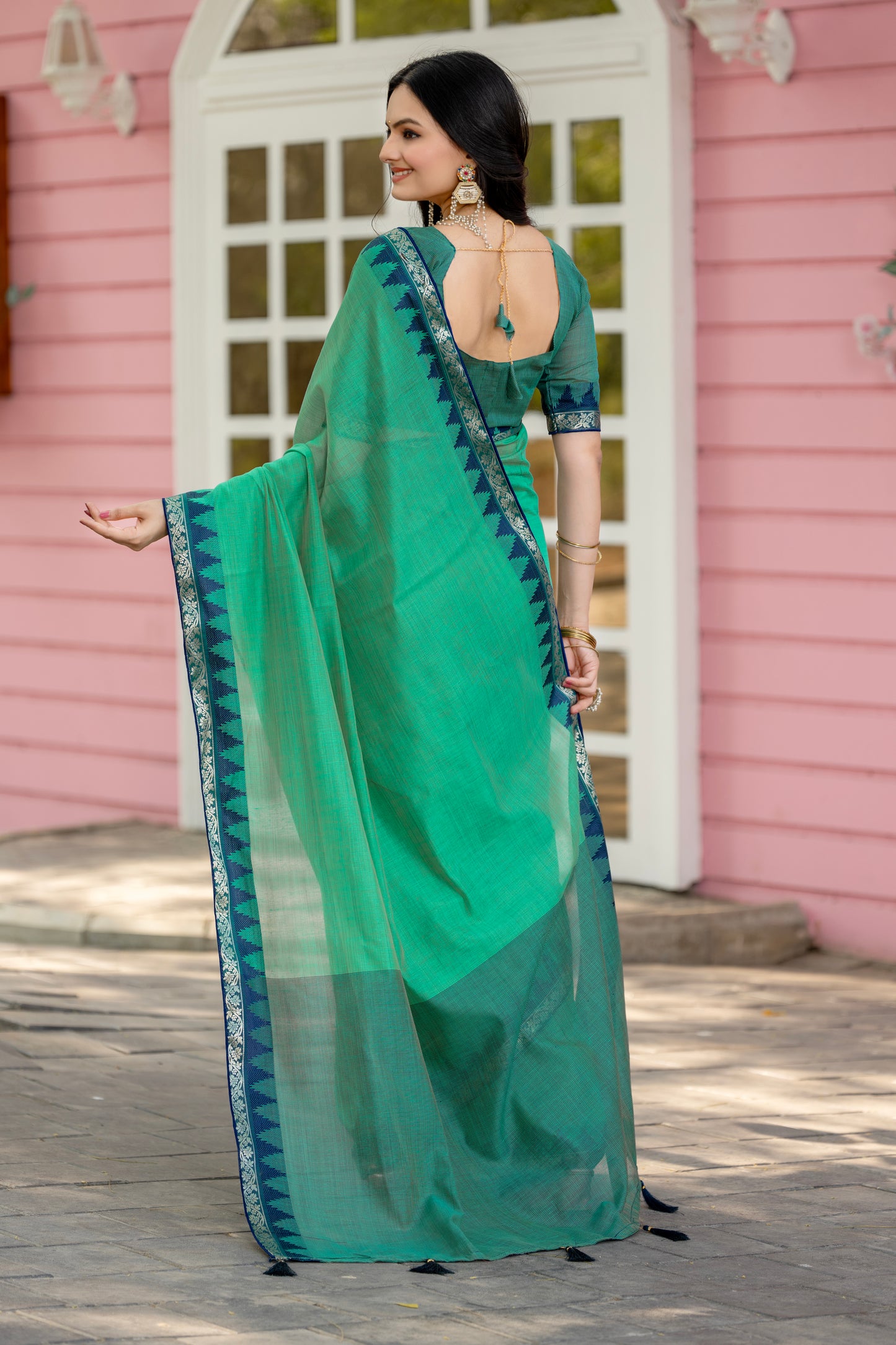 Pure Cotton Daily Wear / Uniform Sare