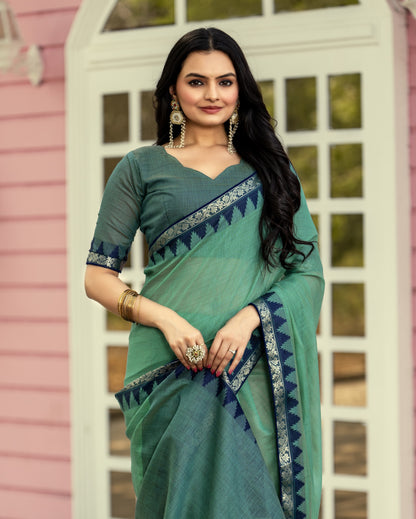 Pure Cotton Daily Wear / Uniform Sare