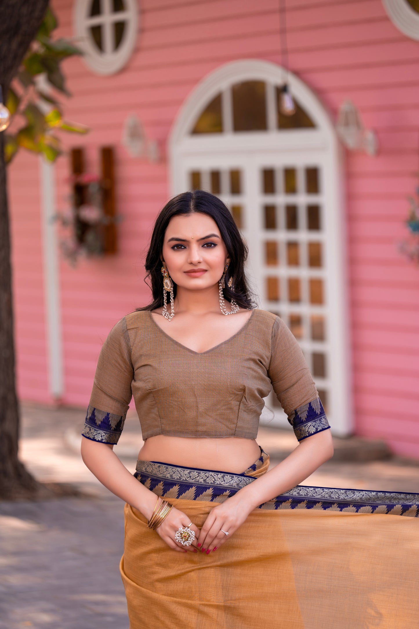 Pure Cotton Daily Wear / Uniform Saree