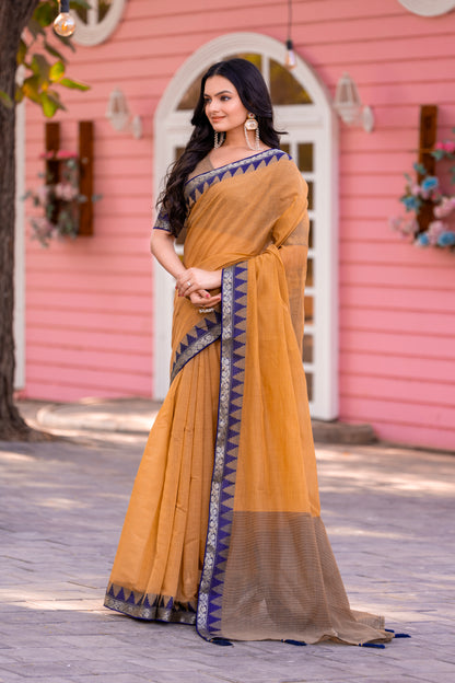 Pure Cotton Daily Wear / Uniform Saree