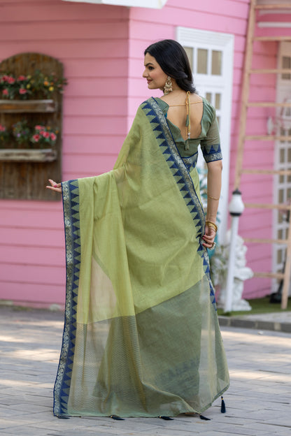 Pure Cotton Daily Wear / Uniform Saree