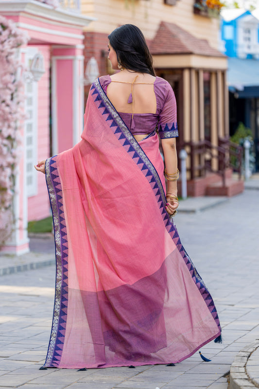 Pure Cotton Daily Wear / Uniform Saree