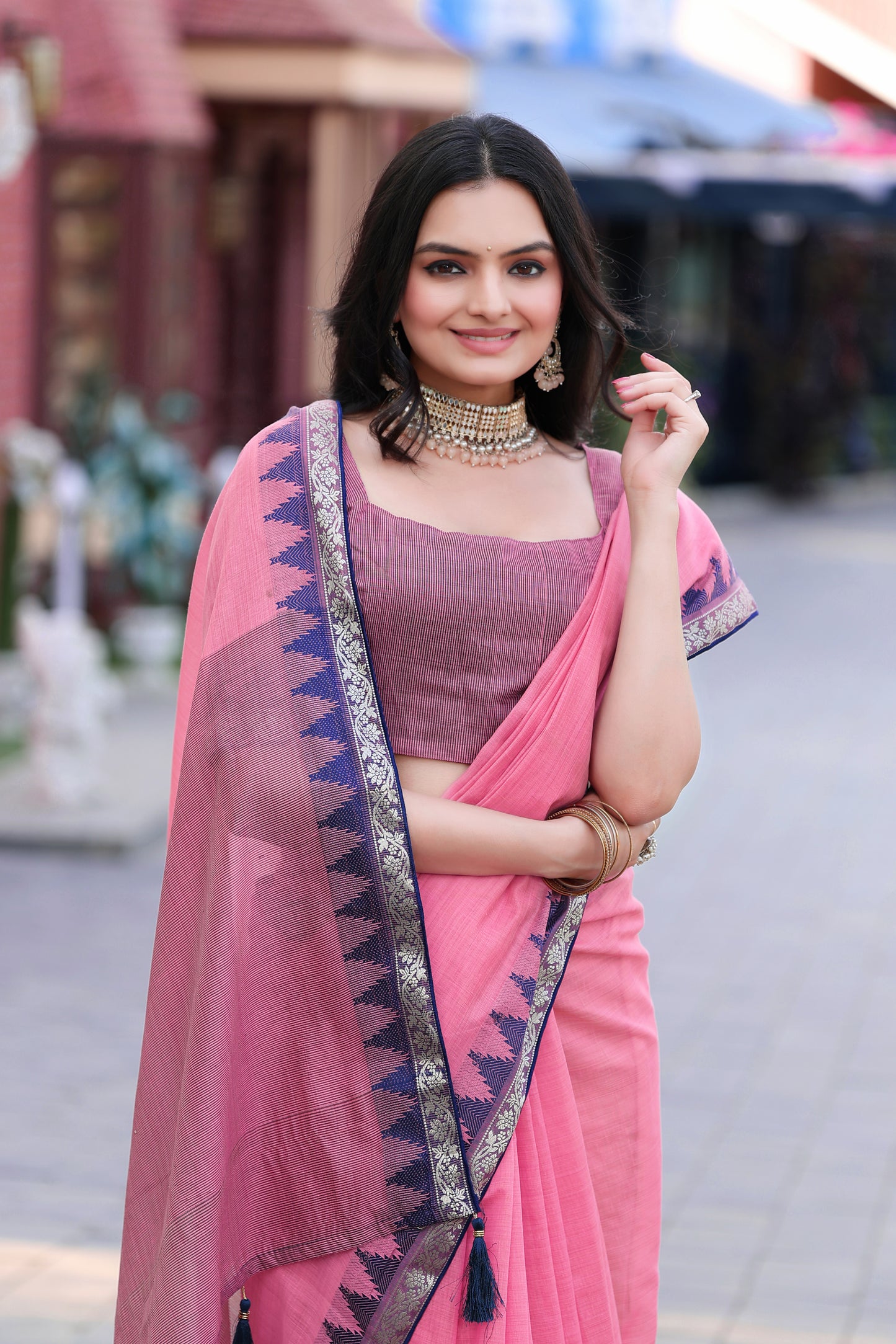 Pure Cotton Daily Wear / Uniform Saree
