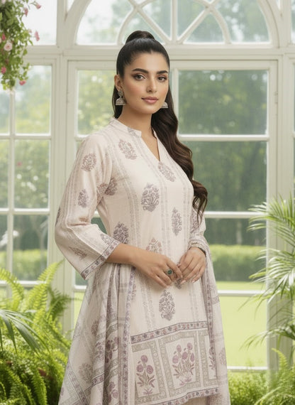 Women Ethnic Motifs Printed Cotton Kurta with Trousers & Dupatta