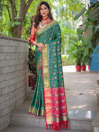 Floral Zari Designer Patola Saree