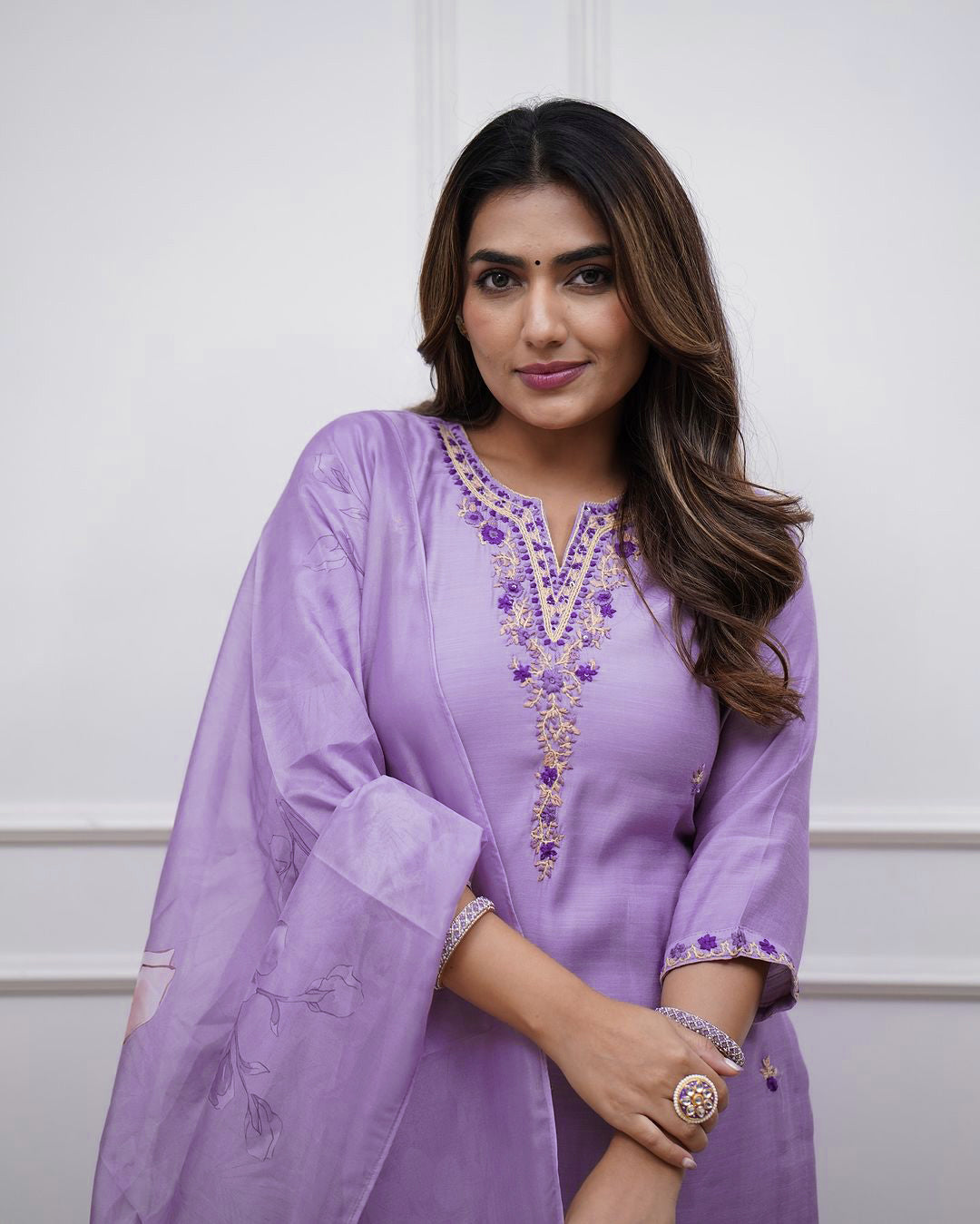 Soft Rayon Embroidered Kurta Set