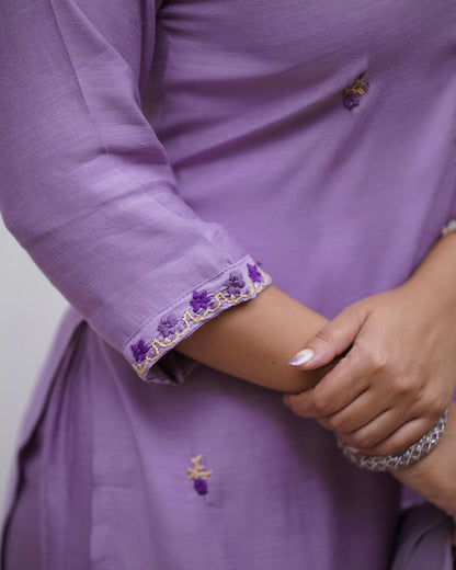 Soft Rayon Embroidered Kurta Set