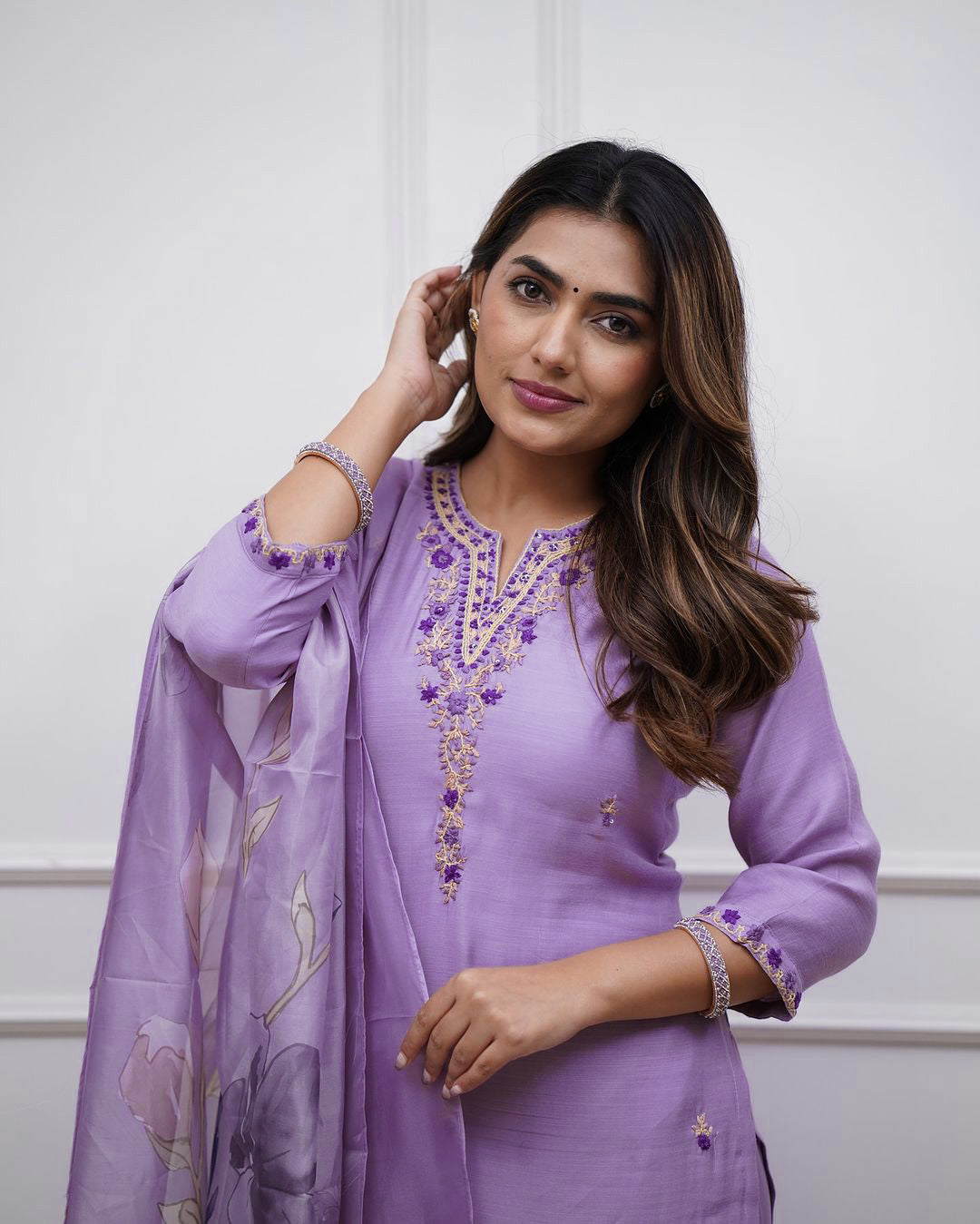 Soft Rayon Embroidered Kurta Set