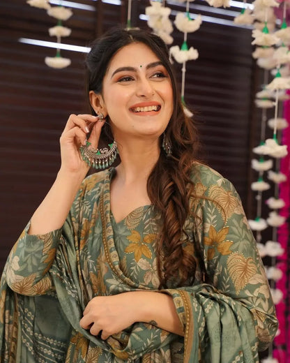 Women’s Anarkali Pent Dupatta Set