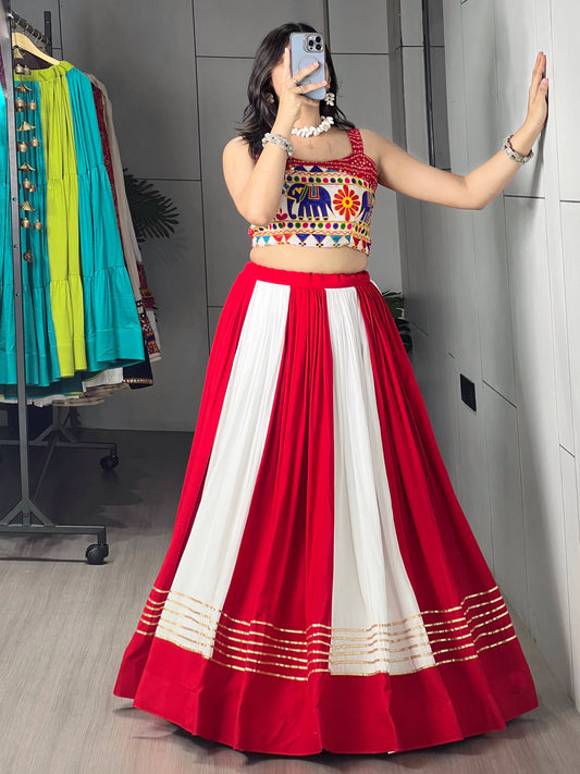Red Color Navratri Chaniya Choli 2k26