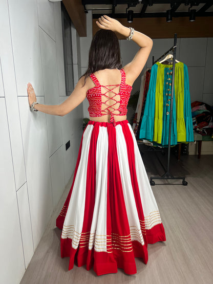 Red Color Navratri Chaniya Choli 2k26