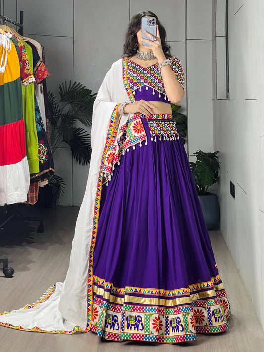 Traditional Gamthi Mirror Work Lehenga Choli 2026