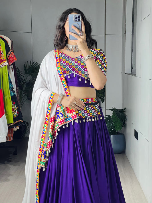 Traditional Gamthi Mirror Work Lehenga Choli 2026