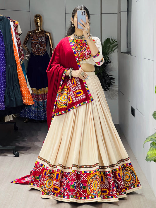 Classical Premium Gamthi Mirror Work Lehenga Choli