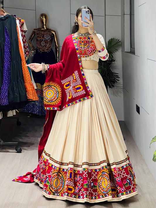 Classical Premium Gamthi Mirror Work Lehenga Choli
