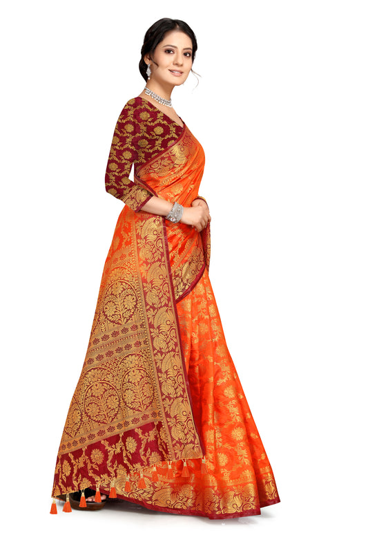 Woven Banarasi Cotton Silk Saree