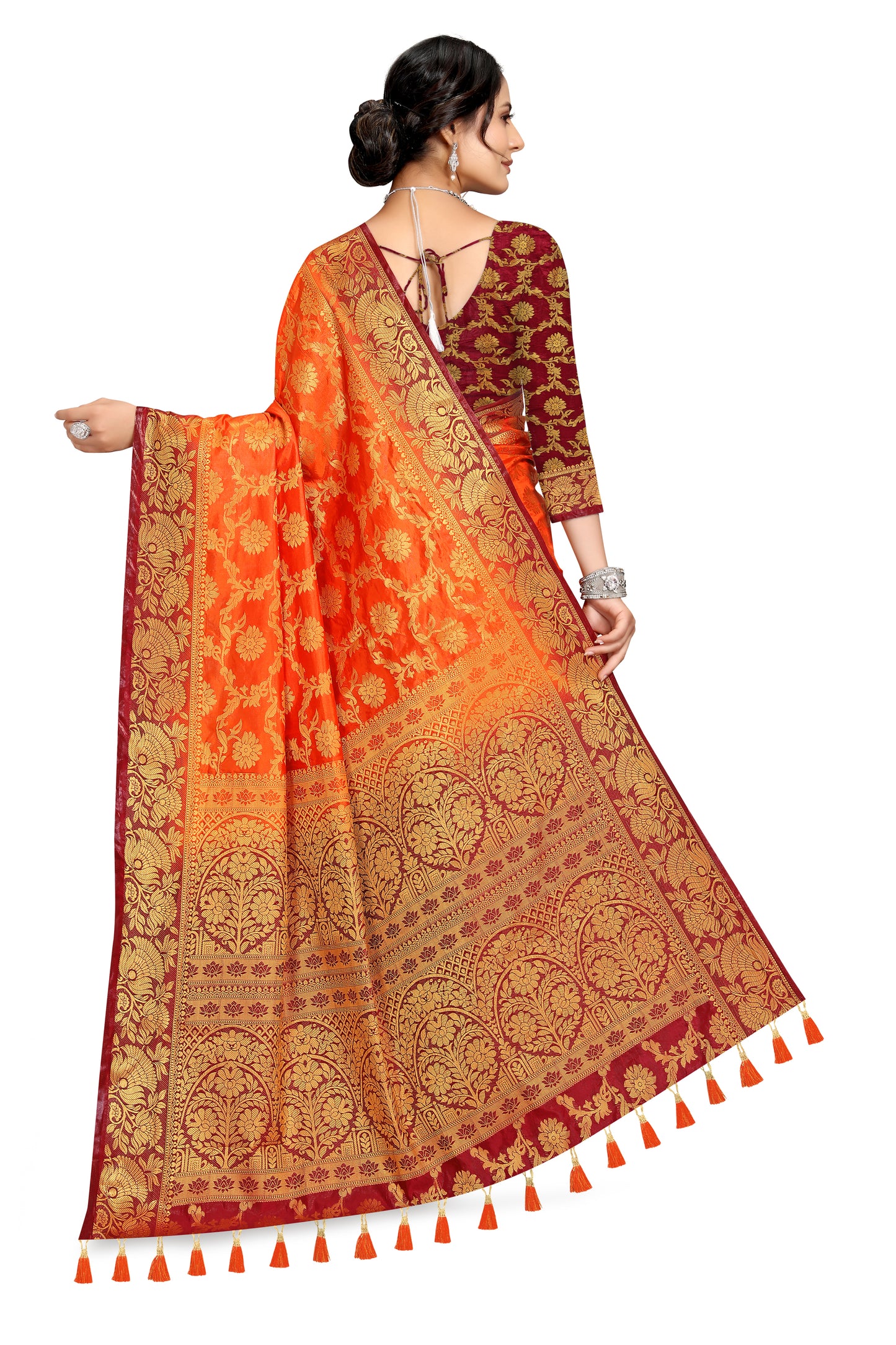 Woven Banarasi Cotton Silk Saree