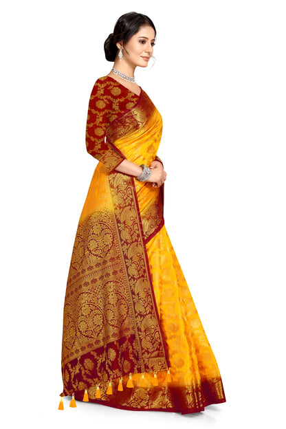 Woven Banarasi Cotton Silk Saree