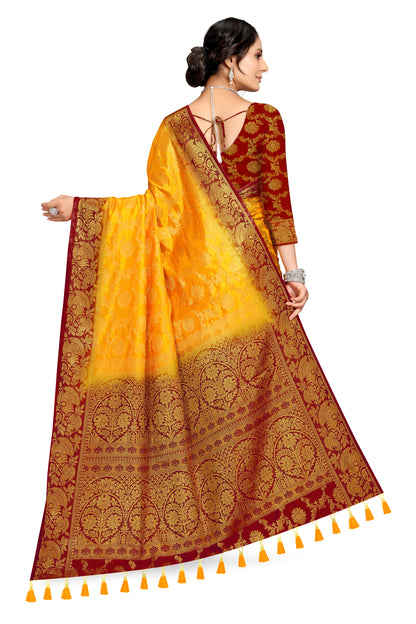 Woven Banarasi Cotton Silk Saree