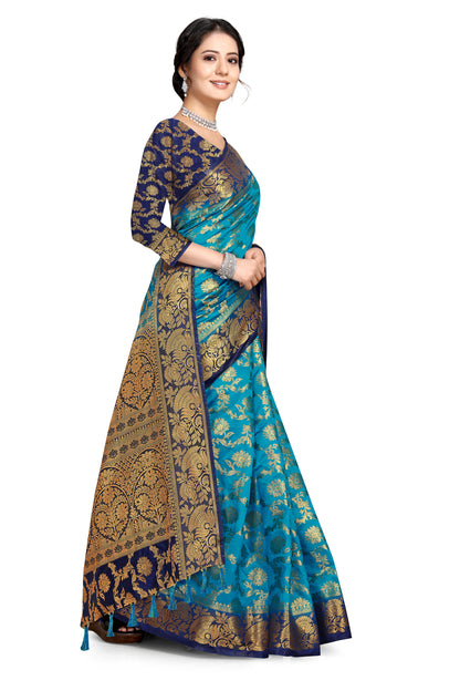 Woven Banarasi Cotton Silk Saree