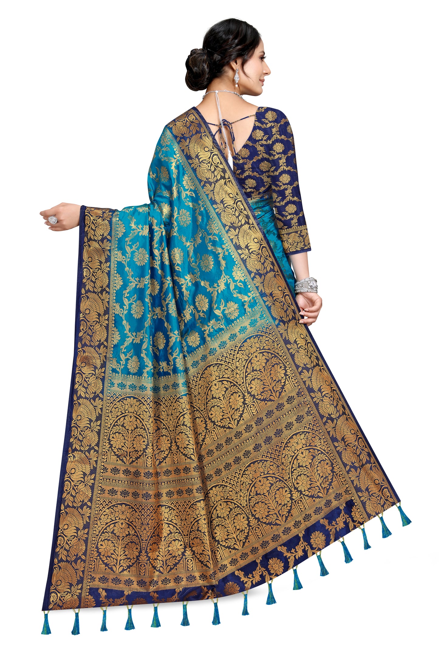 Woven Banarasi Cotton Silk Saree