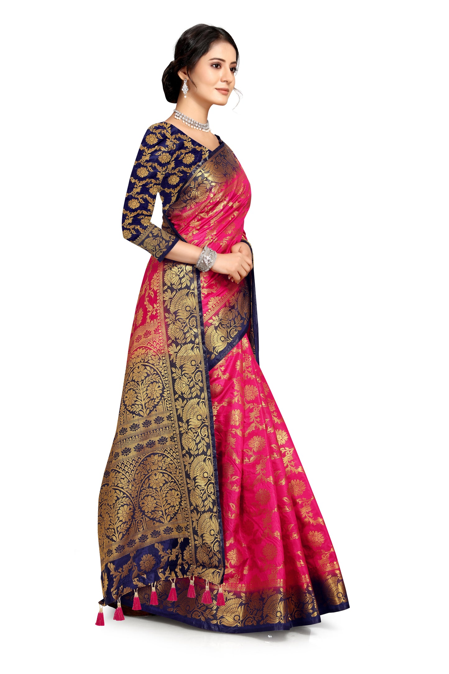 Woven Banarasi Cotton Silk Saree