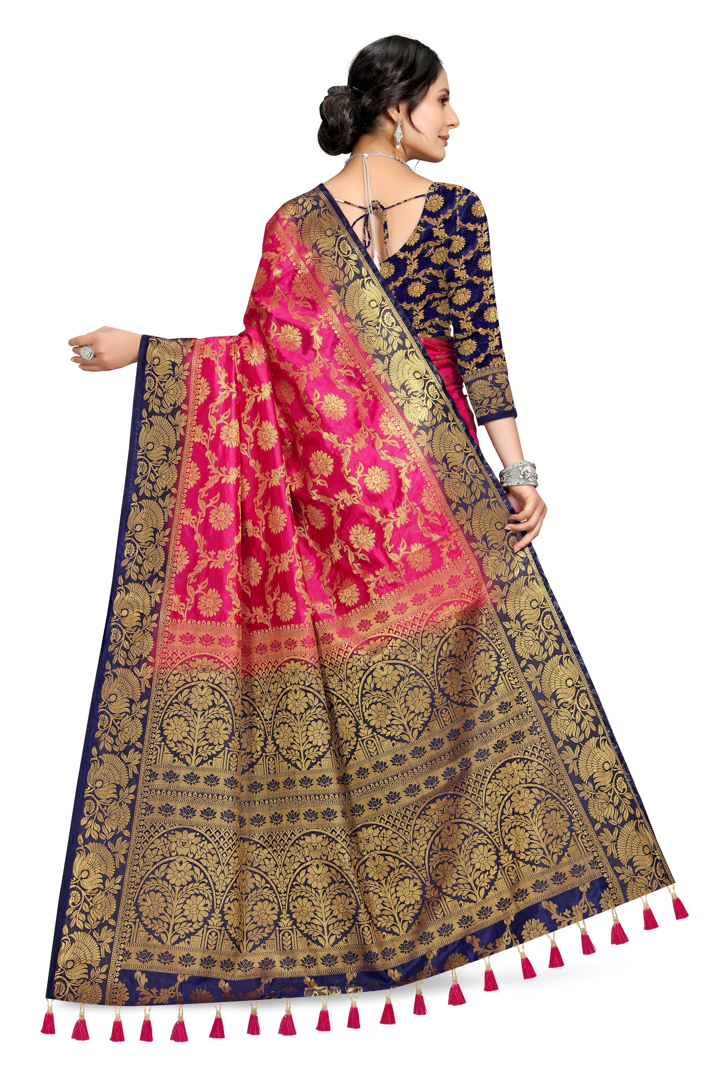 Woven Banarasi Cotton Silk Saree