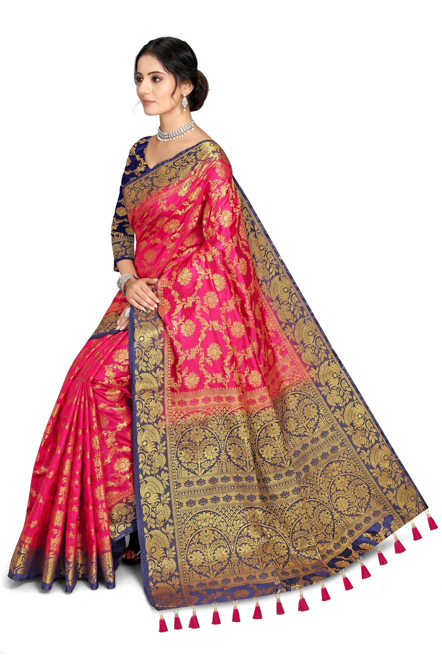 Woven Banarasi Cotton Silk Saree