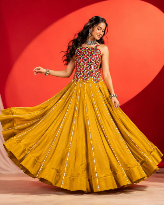 Ethnic Women Lehenga With Fancy Top For Navratri 2k26