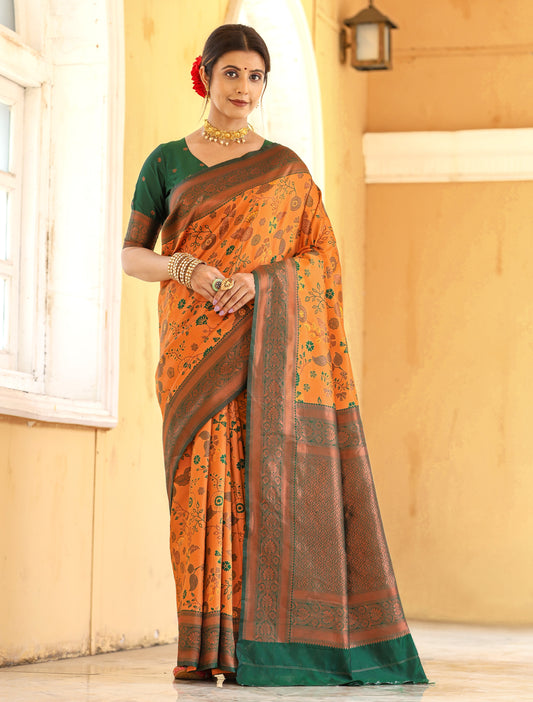 Woven Banarasi Silk Blend Saree