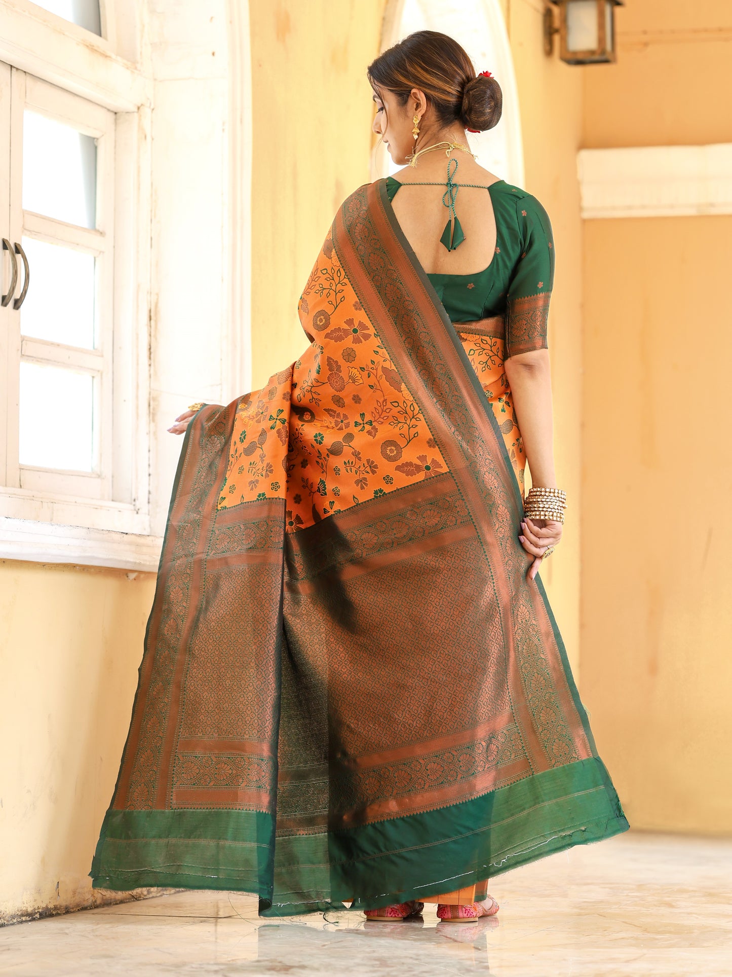 Woven Banarasi Silk Blend Saree