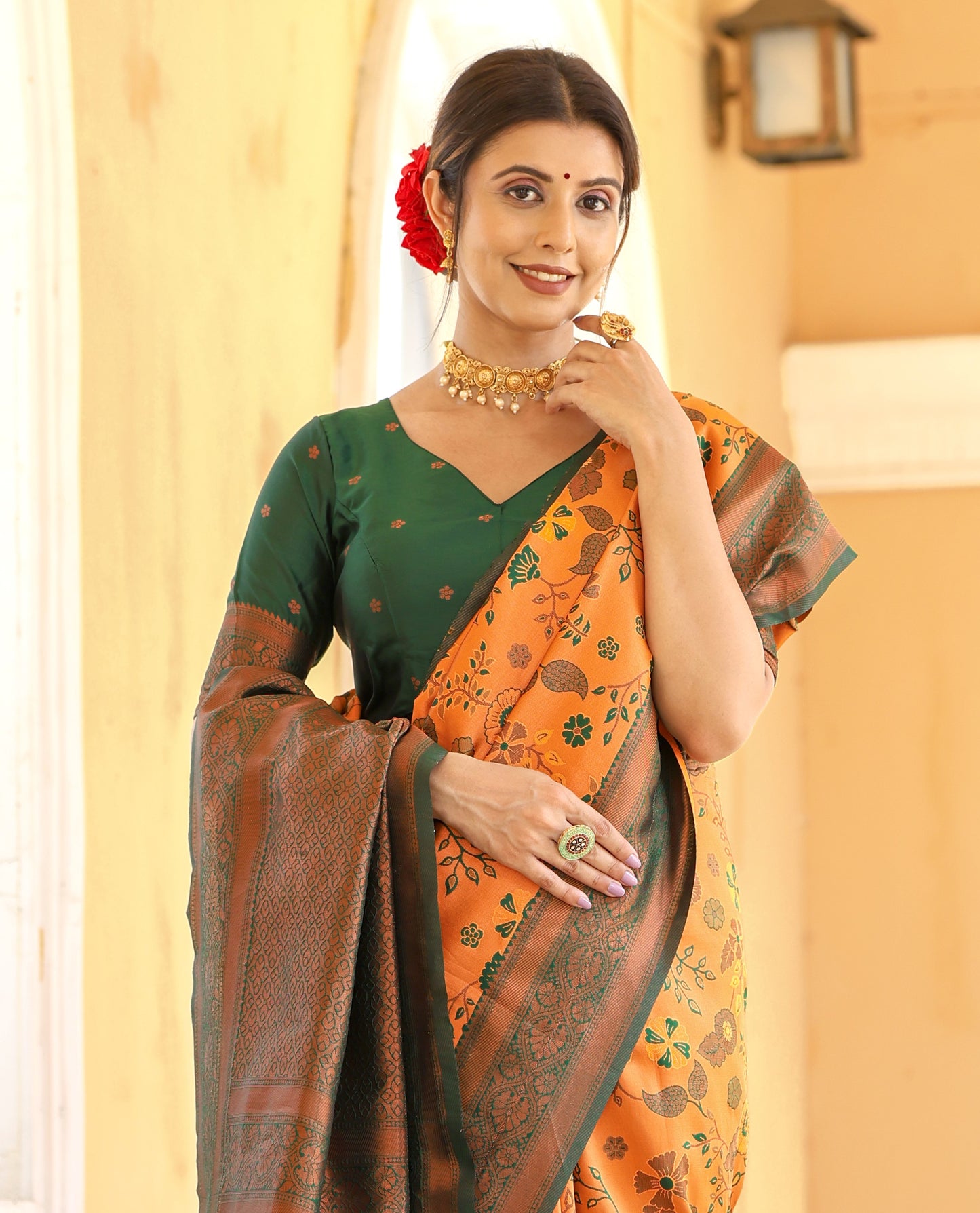 Woven Banarasi Silk Blend Saree