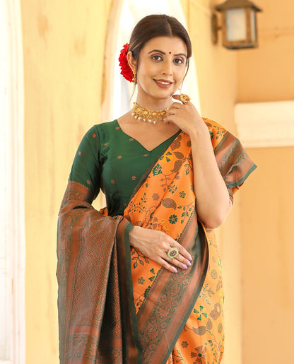 Woven Banarasi Silk Blend Saree