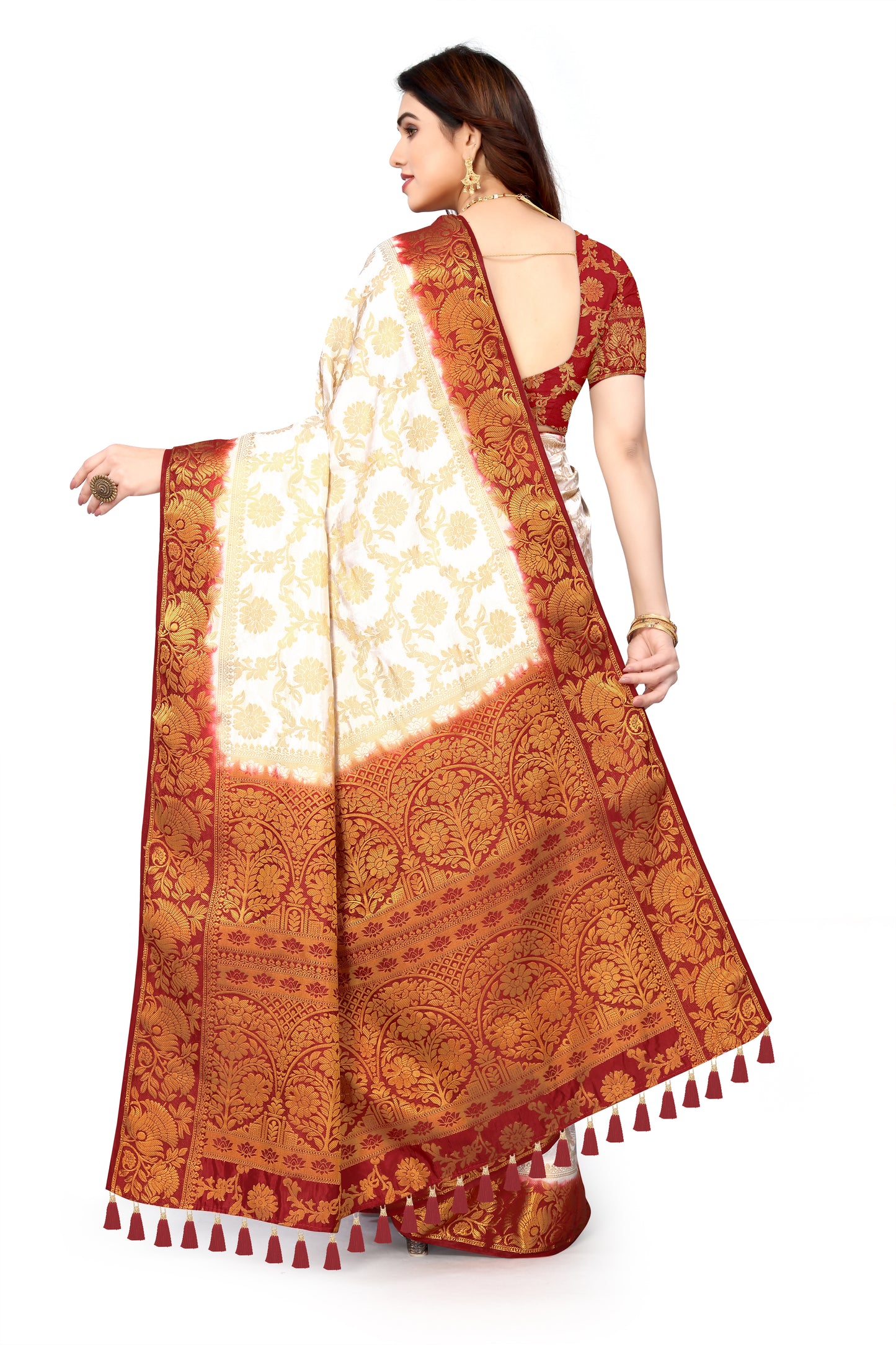 Woven Banarasi Cotton Silk Saree