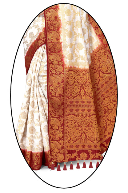 Woven Banarasi Cotton Silk Saree