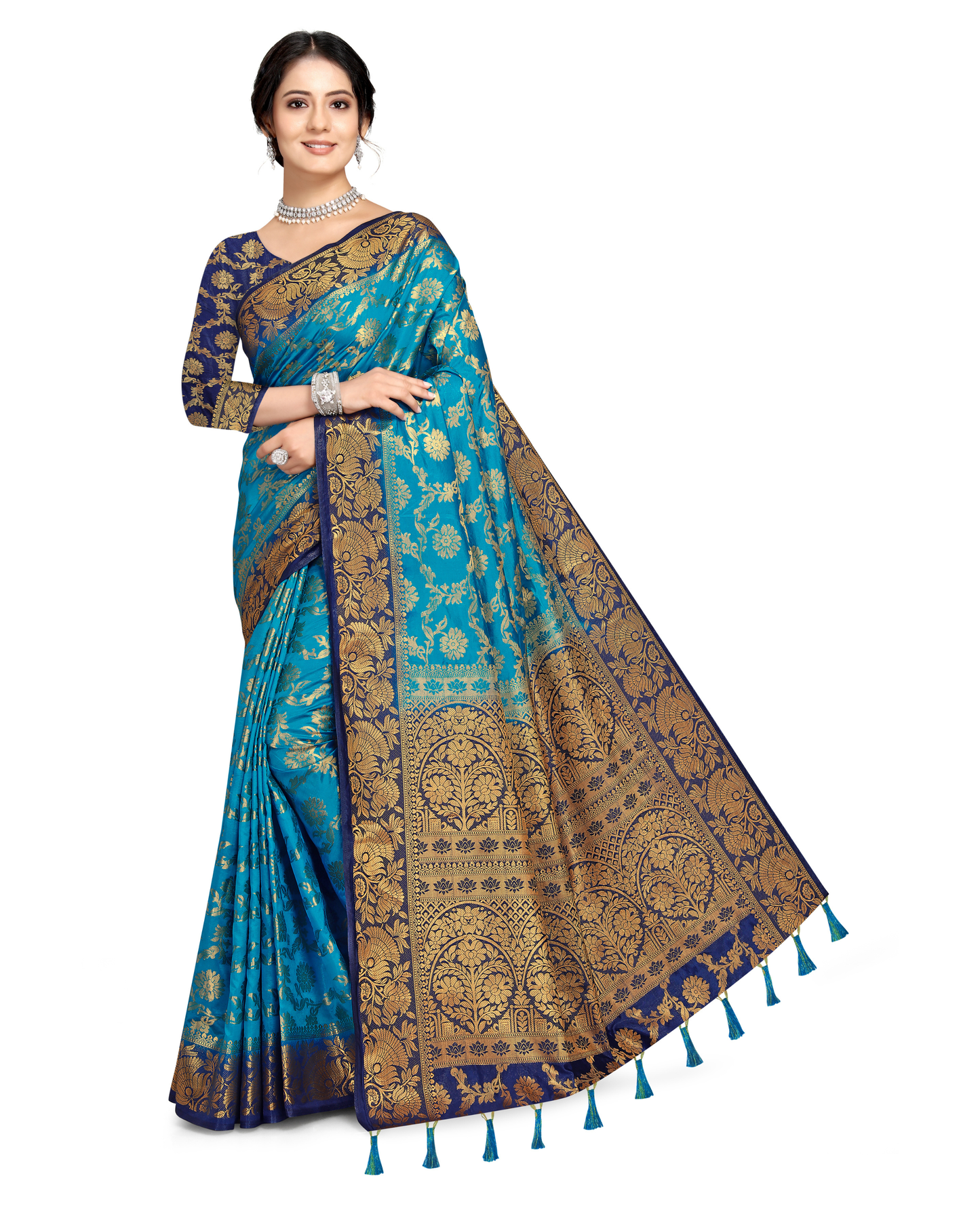 Woven Banarasi Cotton Silk Saree