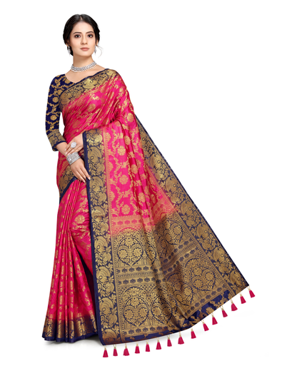 Woven Banarasi Cotton Silk Saree